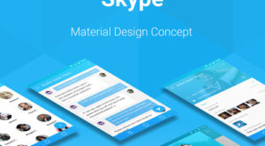 Skype Material Design Concept