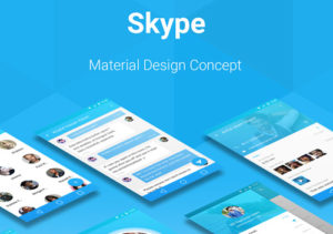 Skype Material Design Concept